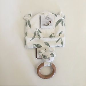 Hat and Rattle Matching Set Newborn Baby Gift *see note